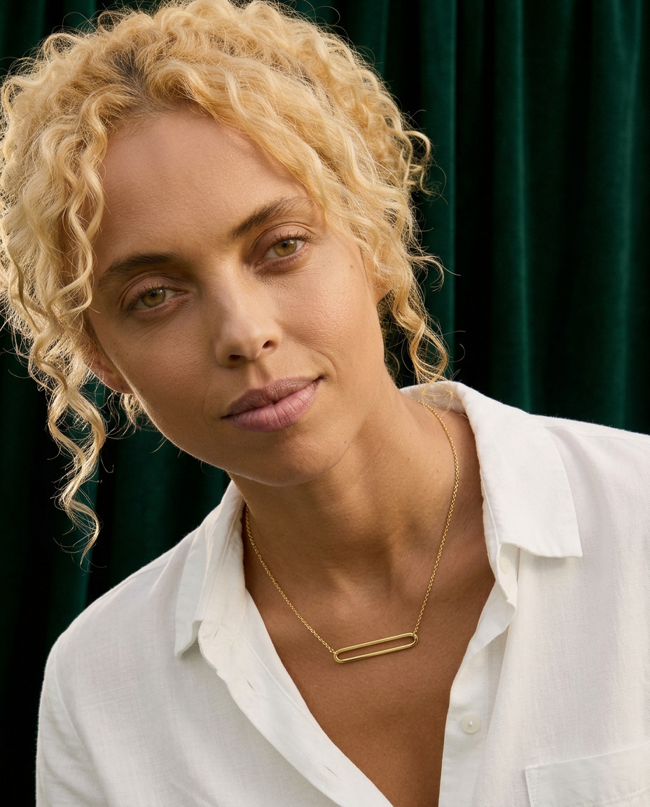 Calla 14k Gold Open Link Necklace