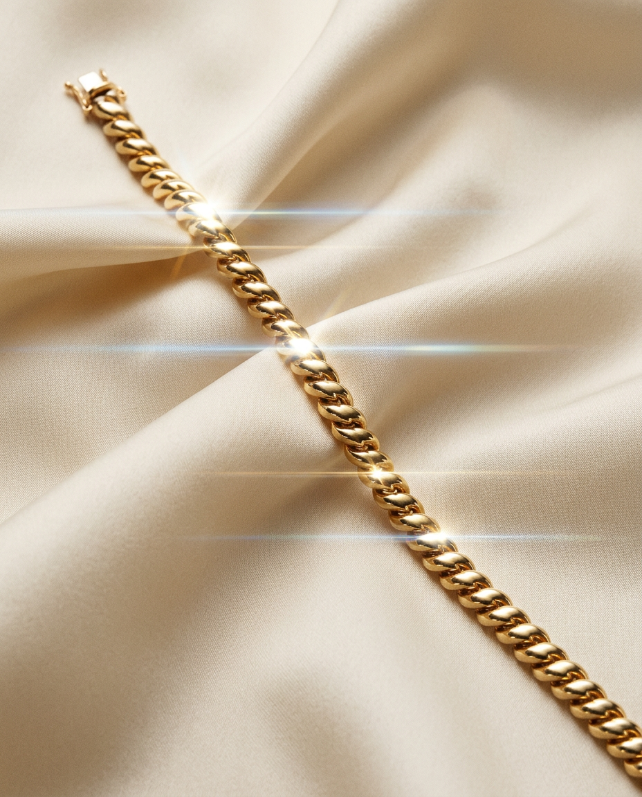 Aster 14k Gold Radial Link Bracelet