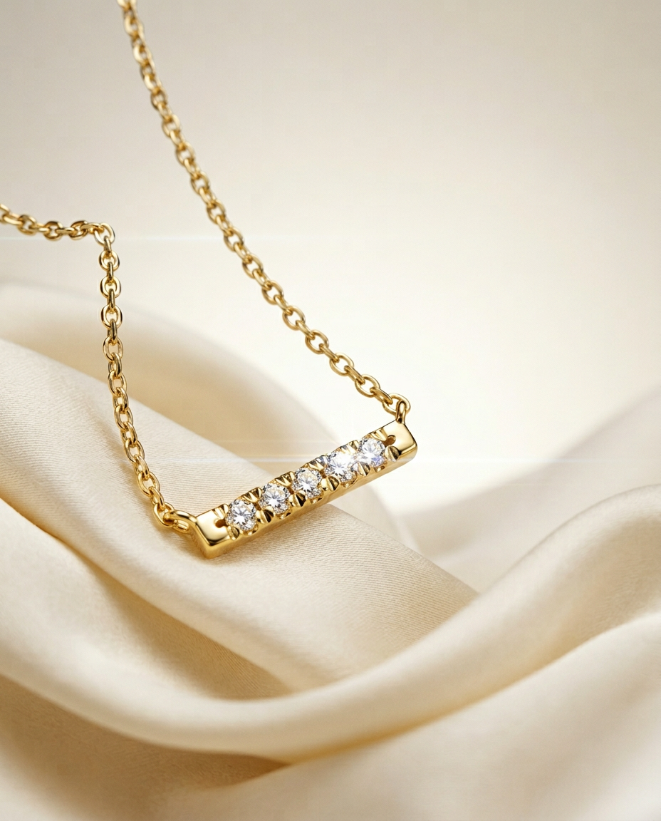 Marigold 14k Gold Diamond Cluster Necklace