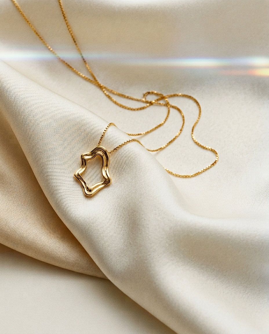 Aura Droplet Gold Necklace