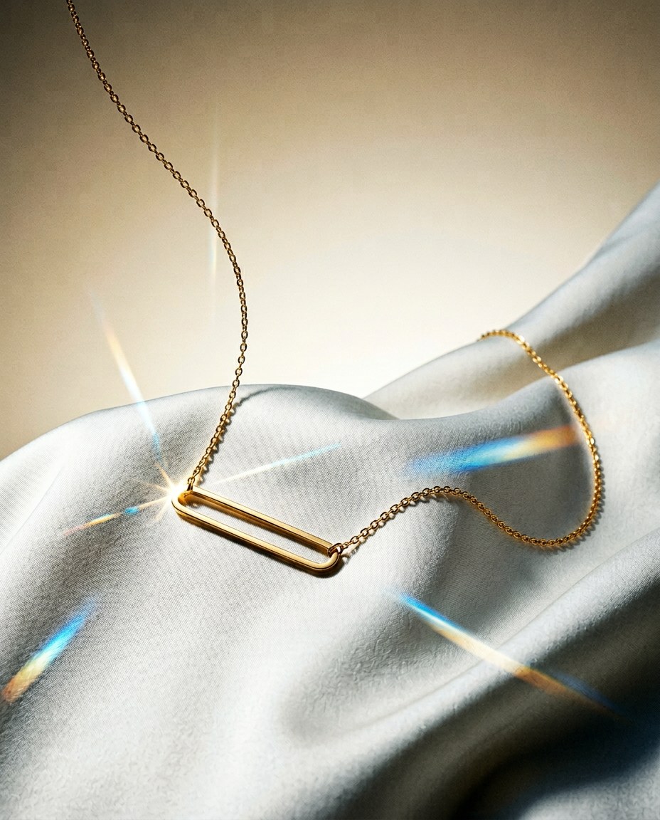 Calla 14k Gold Open Link Necklace