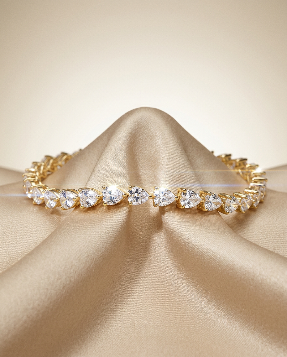 Seraphina 14k Gold Pear Drop Bracelet