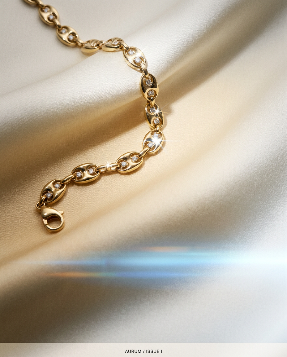 Nerine 14k Gold Diamond Link Bracelet