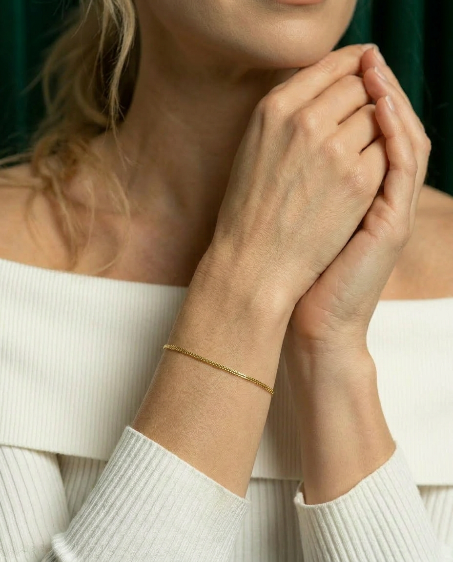 Wisteria 14k Gold Linked Bracelet