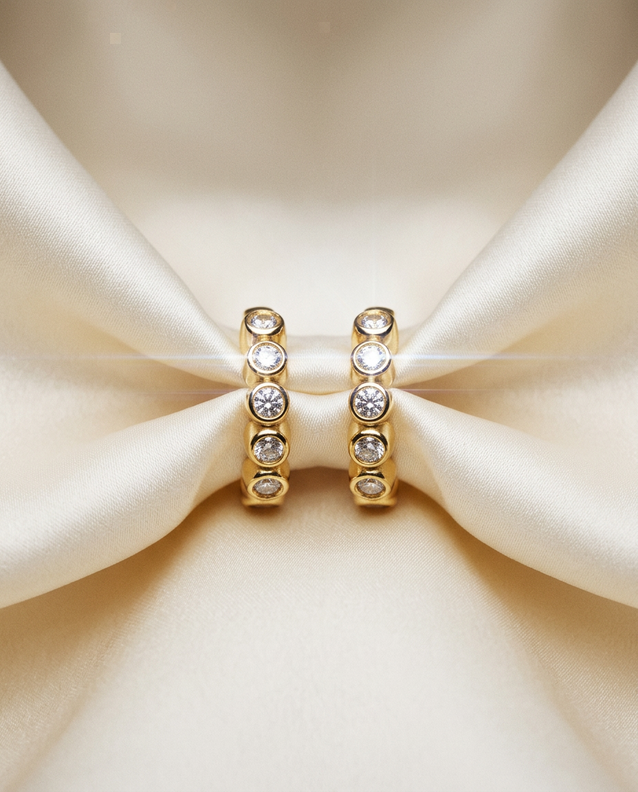 Dahlia 14k Gold Sunburst Studs