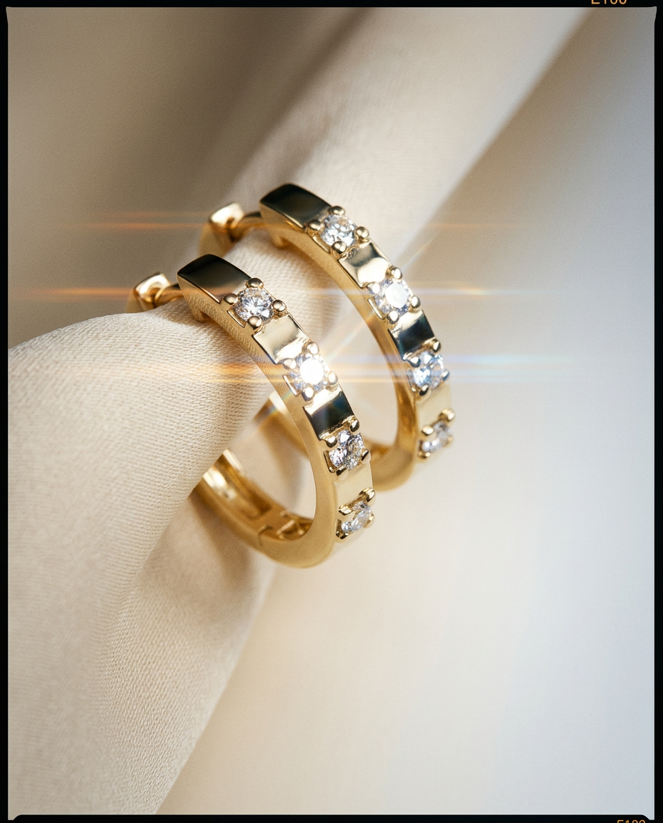 Craspedia 14k Gold Beaded Studs