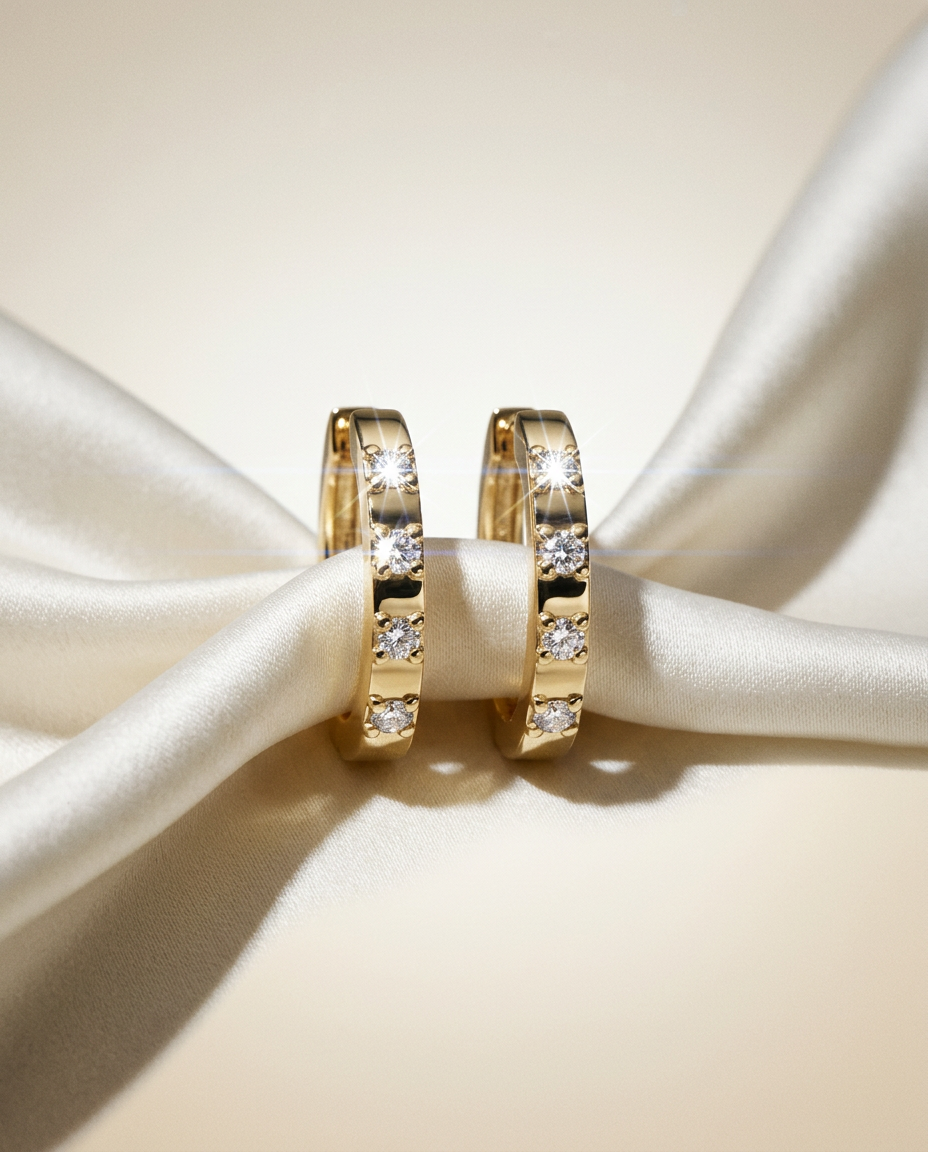 Craspedia 14k Gold Beaded Studs