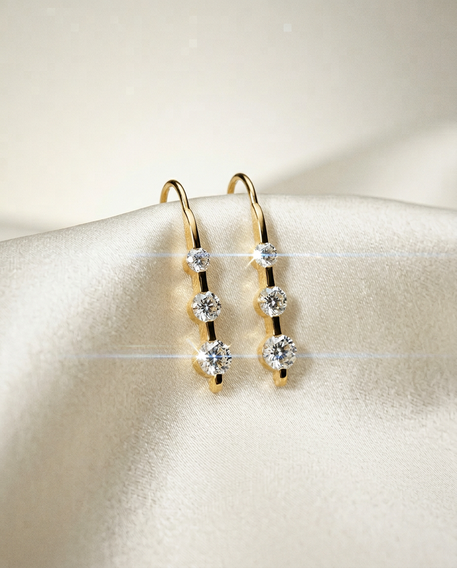 Magnolia 14k Gold Radiant Halo Studs