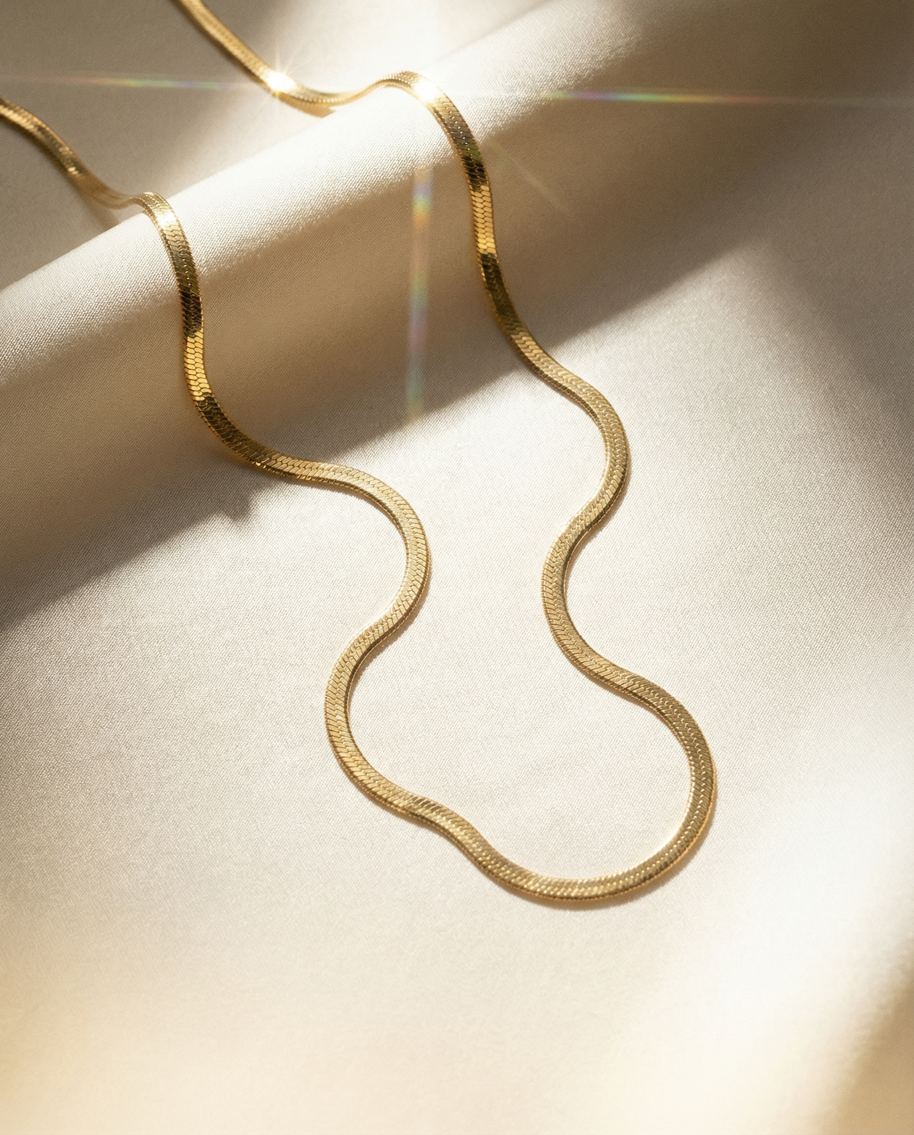 Aurelia 14K Gold Herringbone Necklace