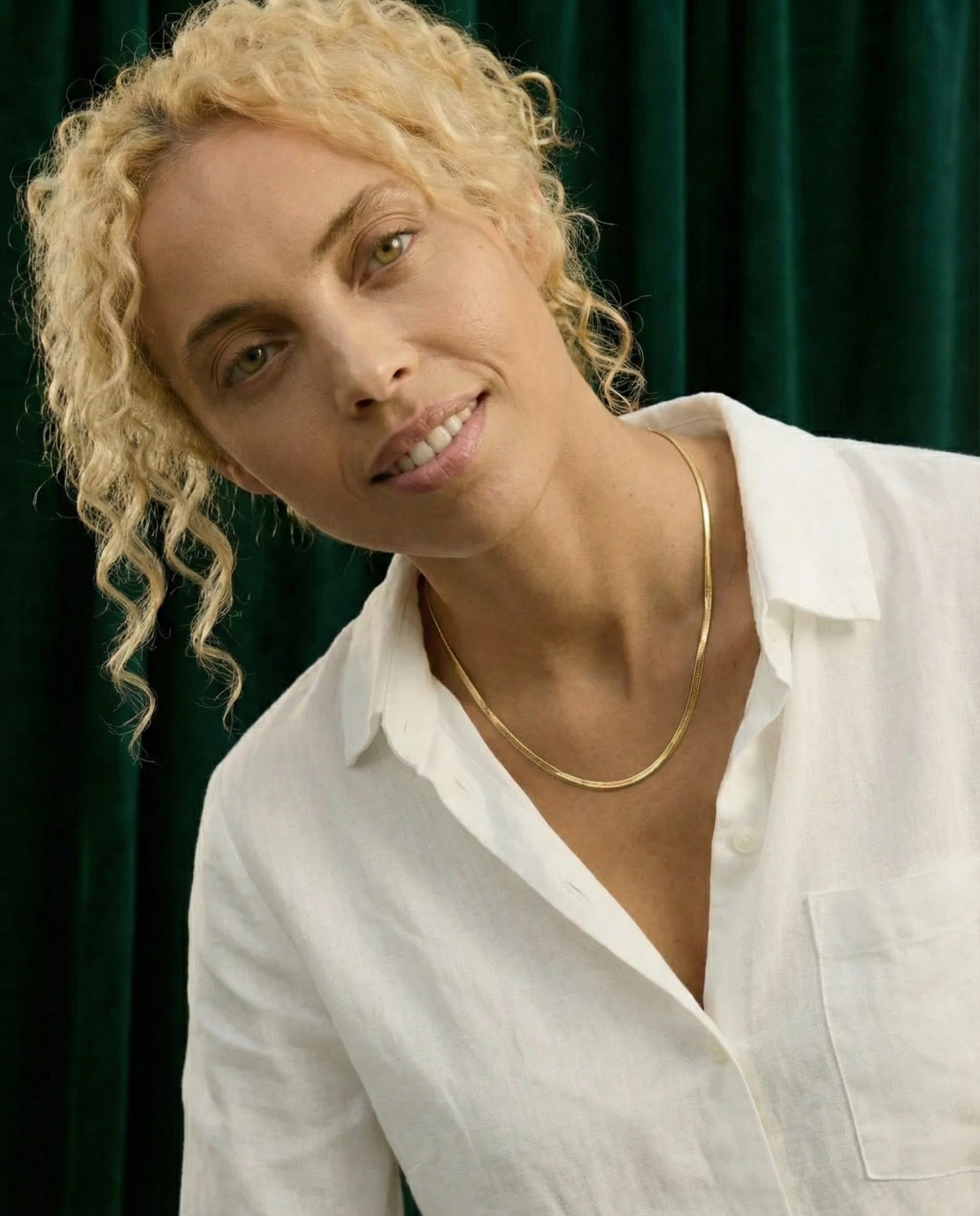 Aurelia 14K Gold Herringbone Necklace