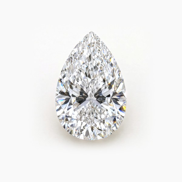 A loose pear-shaped diamond